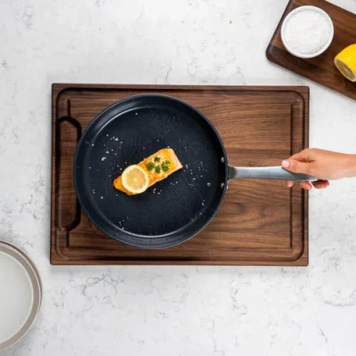 Alva Maestro Nonstick Stainless Steel Frying Pan In Silver