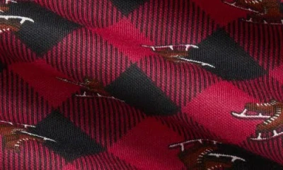 Ralph Lauren Skate Check Cotton Top & Pants Set In Red