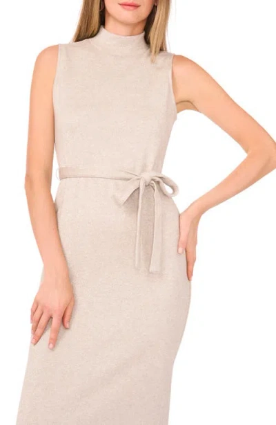 Vince Camuto Women's Rib Trim Neck Long Sleeve Midi Dress In Pink