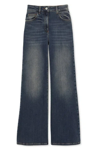 Reiss Bonnie Flare-leg Denim Jeans In Blue