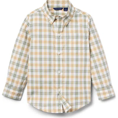 Janie And Jack Plaid Poplin Shirt In Multi