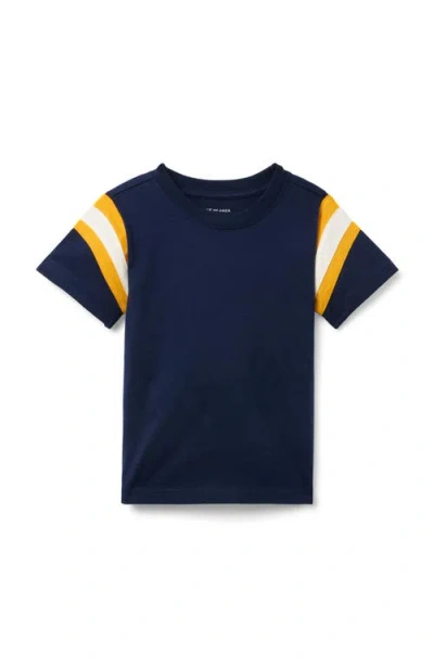 Janie And Jack Stripe Sleeve Tee In Blue