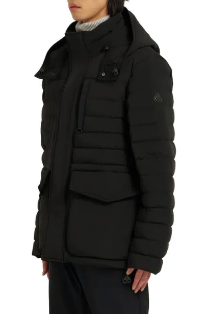 Moose Knuckles Greystone 3q Down Jacket In Black