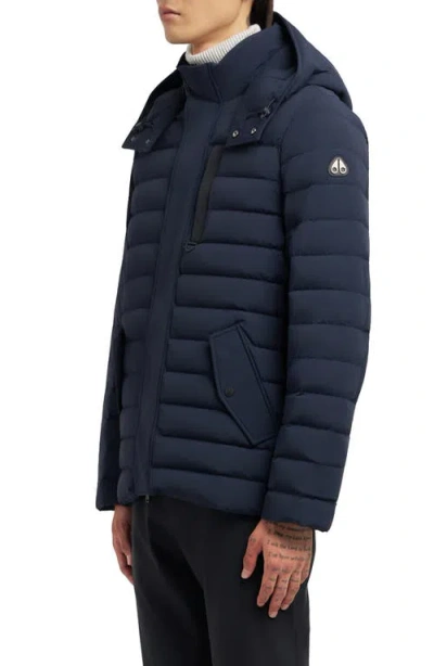 Moose Knuckles Greystone 3q Down Jacket In Blue