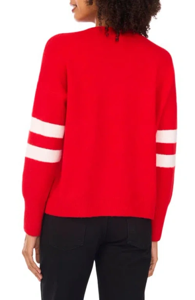 Vince Camuto Number Design Sweater In Red