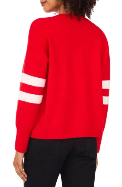 Vince Camuto Number Design Sweater In Red