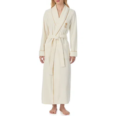 Ralph Lauren Womens Cream Dalton Fleece Long Robe In Neutral