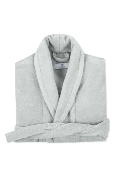 Matouk Milagro Cotton Terry Cloth Robe In Gray