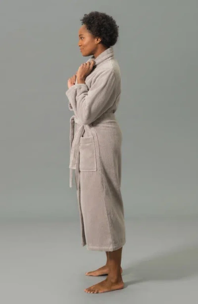 Matouk Milagro Cotton Terry Cloth Robe In Gray