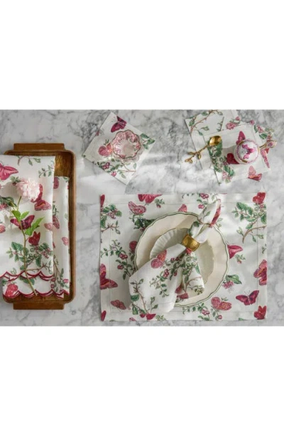 Matouk Baudin Butterfly Set Of 4 Linen Napkins In Multi