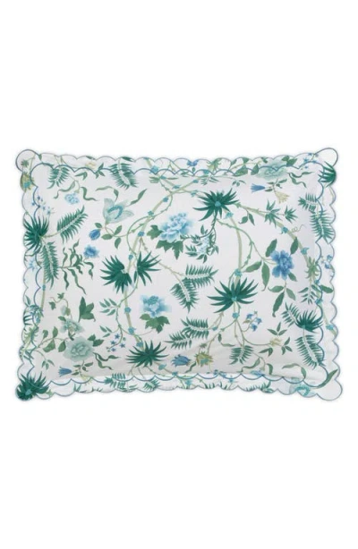 Matouk Palmyra Cotton Percale Sham In Green