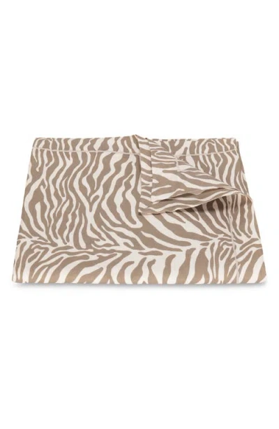 Matouk Regine Zebra Stripe Linen Tablecloth In Brown