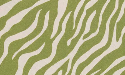 Matouk Regine Set Of 4 Linen Zebra Stripe Linen Napkins In Green