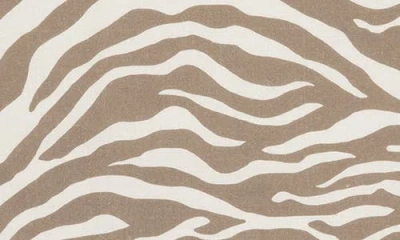 Matouk Regine Set Of 4 Linen Zebra Stripe Linen Placemats In Brown