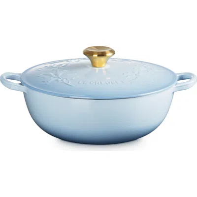 Le Creuset Holly Collection Enameled Cast Iron 4.5 Qt. Traditional Chef's Oven With Lid In Blue
