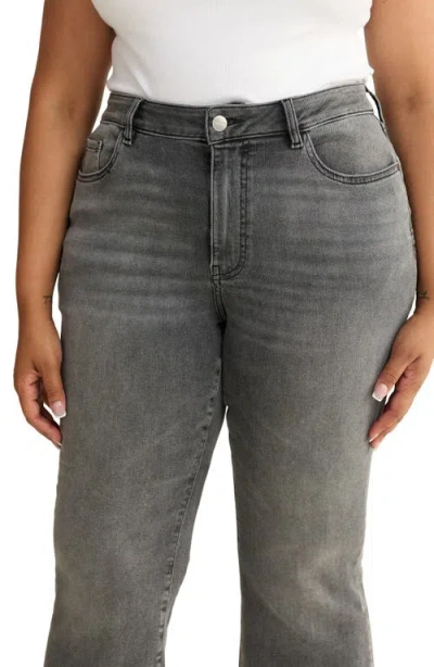 Warp & Weft Warp+weft Nao High Waist Bootcut Jeans In Gray