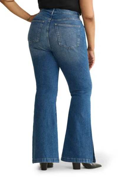 Warp & Weft Nao High Rise Bootcut Jeans In Getaway Car In Blue