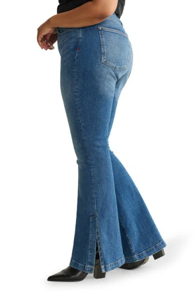 Warp & Weft Nao High Rise Bootcut Jeans In Getaway Car In Blue