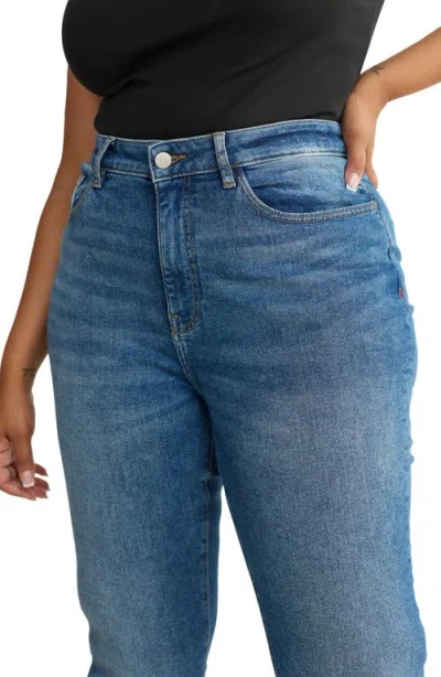 Warp & Weft Nao High Rise Bootcut Jeans In Getaway Car In Blue