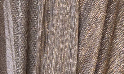 Betsy & Adam "alexa" Long Sleeve Metallic Knit Dress In Multi