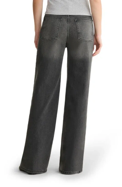 Warp & Weft Warp+weft Nce High Waist Wide Leg Jeans In Gray