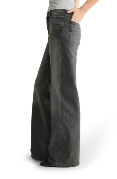 Warp & Weft Warp+weft Nce High Waist Wide Leg Jeans In Gray