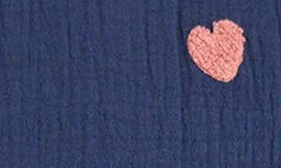 Mini Boden Kids' Puff Sleeve Double Cloth Dress In Blue