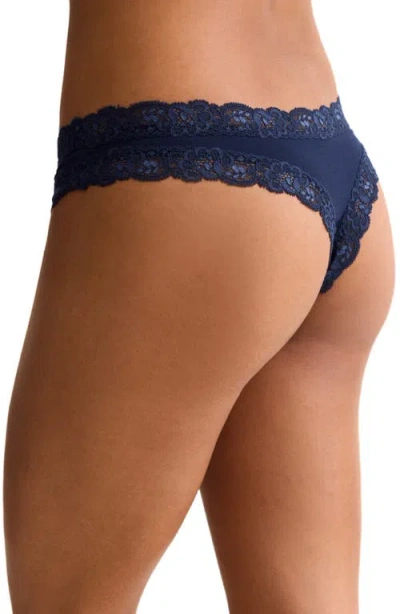 Fleur't Iconic Thong In Blue