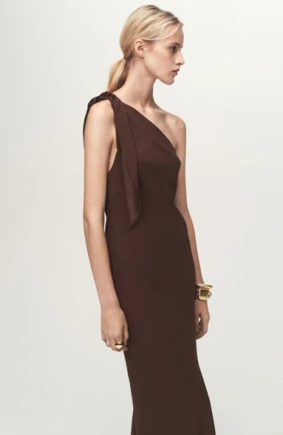 Mango Asymmetric A-line Dress In Brown