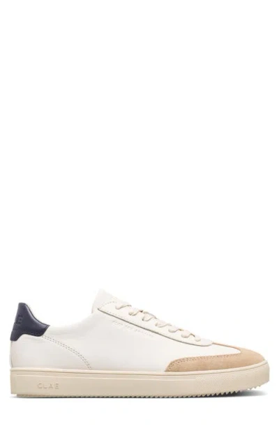 Clae Deane Low Top Leather Sneaker In White