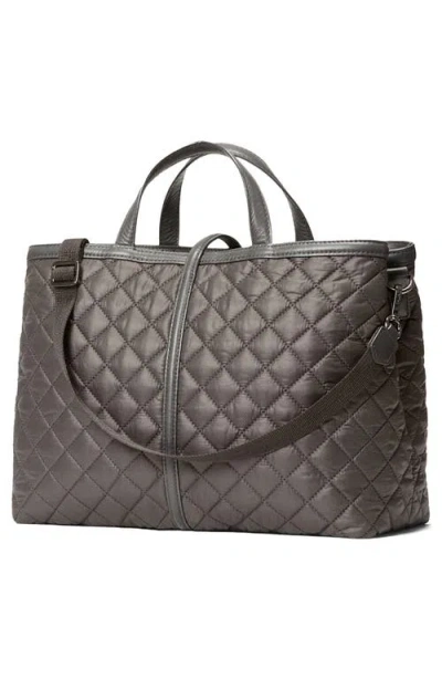 Mz Wallace Medium Astor Diamond Quilted Top Handle Bag In Gray