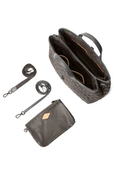 Mz Wallace Medium Astor Diamond Quilted Top Handle Bag In Gray