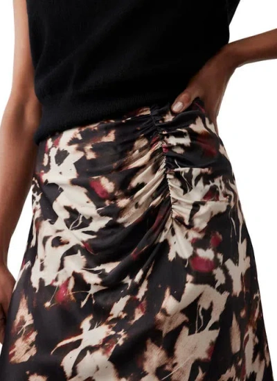 Mint Velvet Abstract Print Midi Skirt In Multi