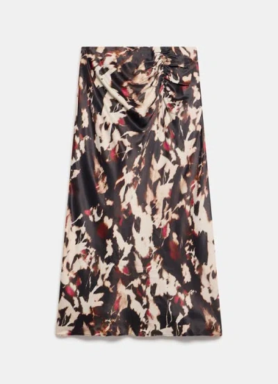 Mint Velvet Abstract Print Midi Skirt In Multi