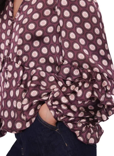 Mint Velvet Geometric Print Top In Multi