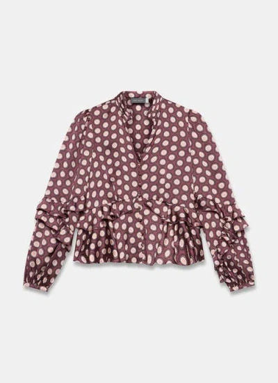 Mint Velvet Geometric Print Top In Multi