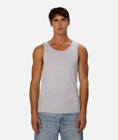 Industrie Australia The Washed Brando Ribbed Tank Top In Blue