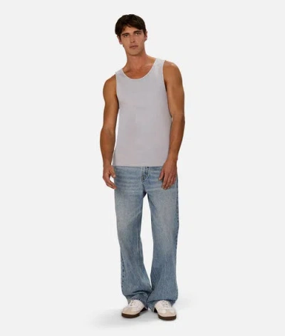 Industrie Australia The Washed Brando Ribbed Tank Top In Blue
