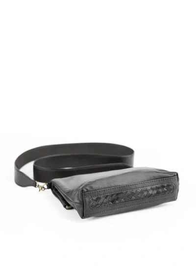 Deux Mains Fold Over Bag In Black