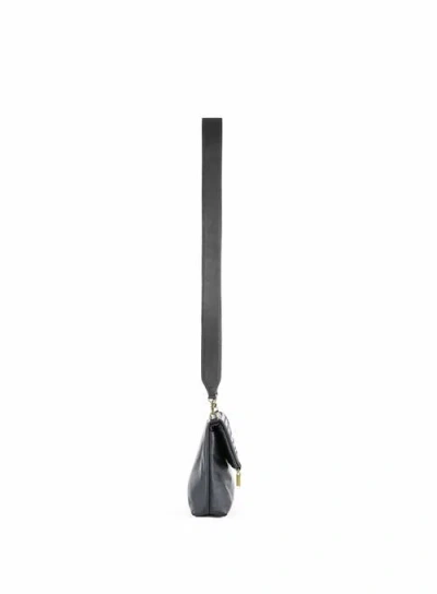 Deux Mains Fold Over Bag In Black