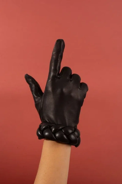 Agnelle New Edith Lambskin Glove Lined In Black
