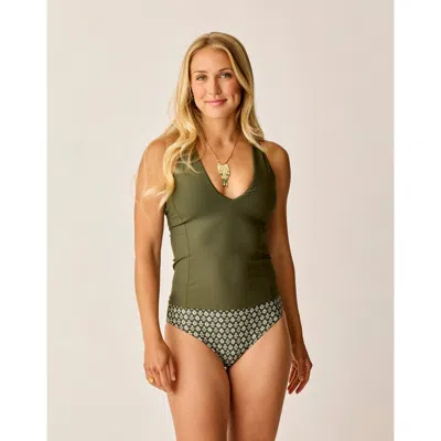 Carve Designs Serenity Compression Tankini In Green