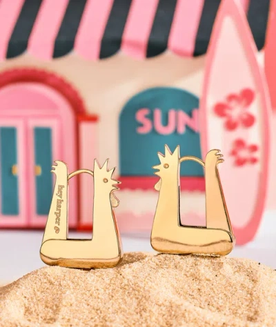 Hey Harper Galo Chicken Earrings In Blue