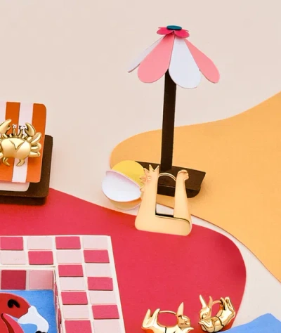 Hey Harper Galo Chicken Earrings In Blue