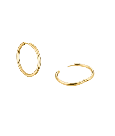 Hey Harper Small Thin Ruby Earrings In Gold