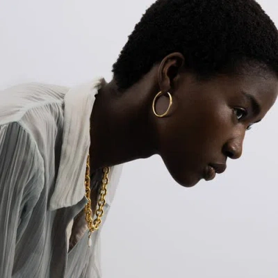 Hey Harper Thin Ruby Earrings In Gold