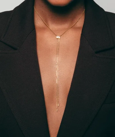 Hey Harper Crystal Gumdrop Necklace In Gold