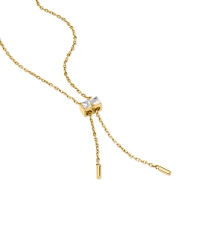 Hey Harper Crystal Gumdrop Necklace In Gold