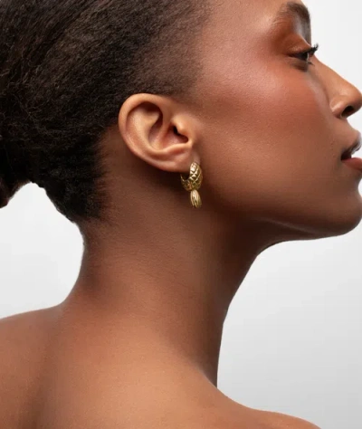 Hey Harper Pineapple Earrings In Gold