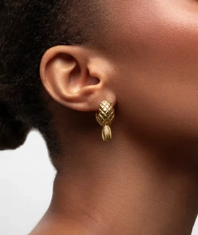 Hey Harper Pineapple Earrings In Gold